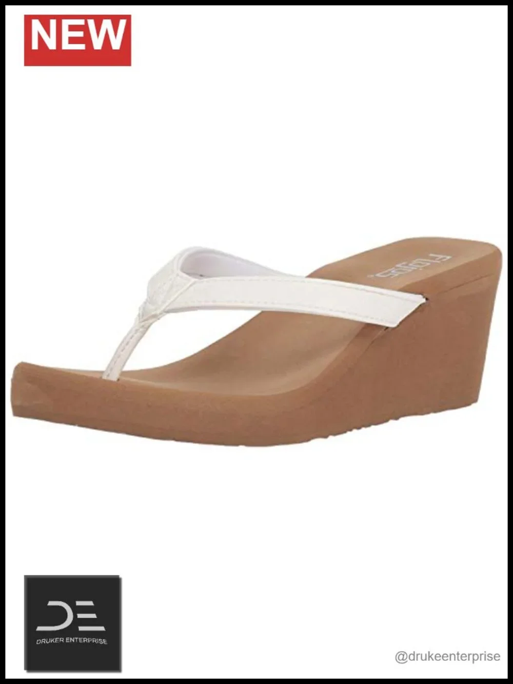 Women's Handcrafted Wedge Flip Flop Sandals with Arch Support